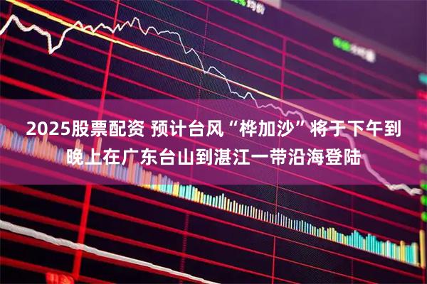 2025股票配资 预计台风“桦加沙”将于下午到晚上在广东台山到湛江一带沿海登陆